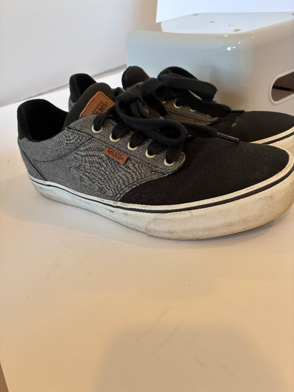 Vans Atwood Deluxe Comfort Sneakers — Gray/Black Two-Tone — Men’s 9
